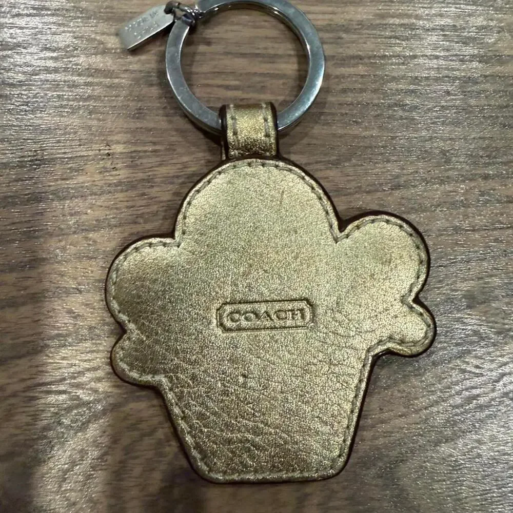 Rare Coach Yellow Cupcake Keychain